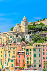 Fototapeta na wymiar Beautiful Ligurian coast of Italy .Portovenere. Cinque Terre.