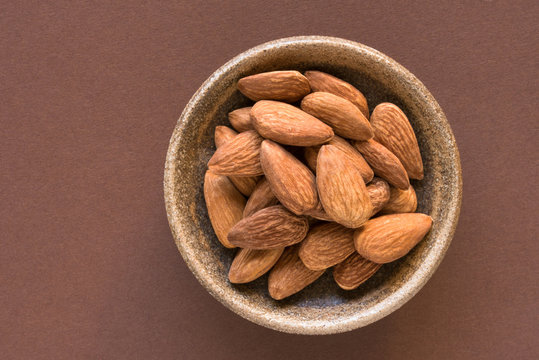 Raw Almonds in a Bowl