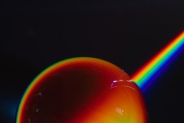 Colors of the rainbow product of Broken light, showing the spectrum of the light being bent by a...