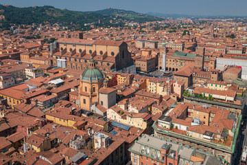 Fototapeta na wymiar Aerial view of Bologna, Italy.