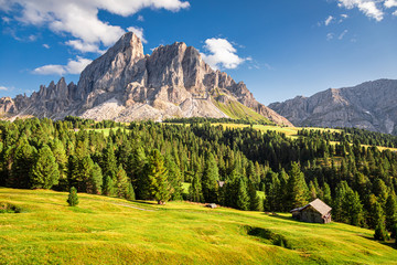 Stunning view of Passo delle Erbe in Dolomites, Europe
