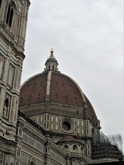 Fototapeta premium View of the Florence Cathedral under construction in Italy
