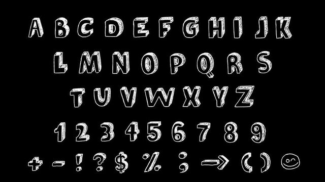 alphabet and numbers