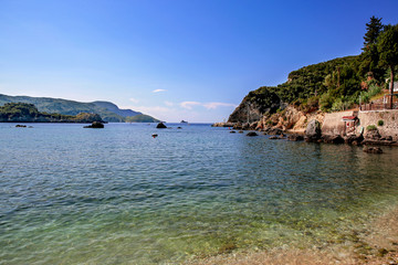 Summer photo of sea and blue sky 