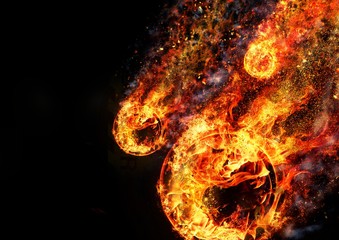 複数の火の玉 © k_yu