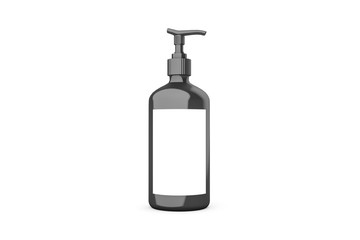 3D Rendering of Realistic Bottle of Soap Bottle on WHite