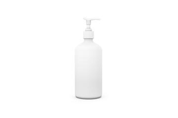3D Rendering of Realistic Bottle of Soap Bottle on WHite