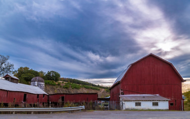 Beautiful red barn in rural West Virginia
