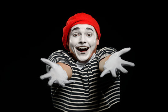 Mime Stretched Out His Hands And Looking At You