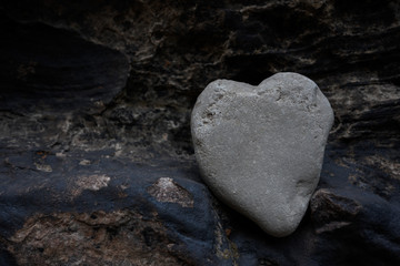 Obraz premium Heart of Stone With Copy Space Left