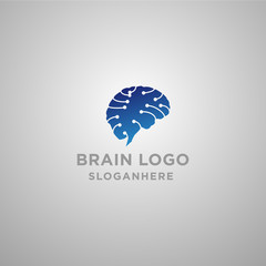 brain logo vector.brain connection logo design. digital brain logo template	