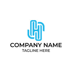 Modern and simple logo design for letter H