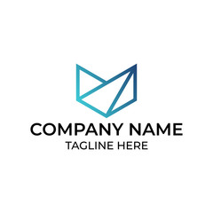 Naklejka premium Modern and simple logo design for letter M