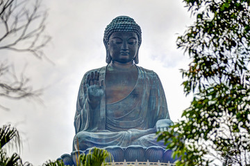 The Tian Tan Buddha (Big Buddha) at Ngong Ping on Lantau Island in Hong Kong