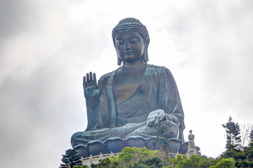 The Tian Tan Buddha (Big Buddha) at Ngong Ping on Lantau Island in Hong Kong