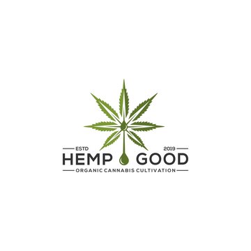 cannabis / hemp /marijuana leaf icon symbol graphic logo design template download