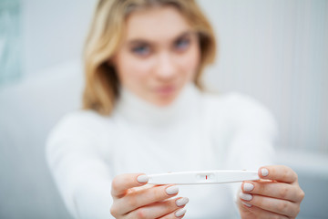 Woman feels frustrated about negative test of pregnancy