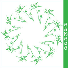 Vector bamboo square frame