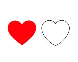 Collection of heart illustrations, Love symbol icon set, love symbol 