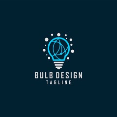 Bulb logo design line outline icon symbol technology vector design graphic vector illustration download