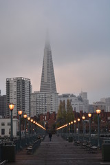 Obraz premium Trans Am Pyramide und Gebäude