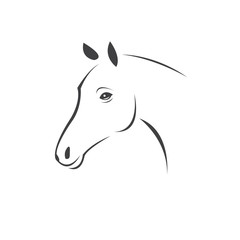 Vector head of horse black. Mammals. logo. icon. symbol. design. on white background