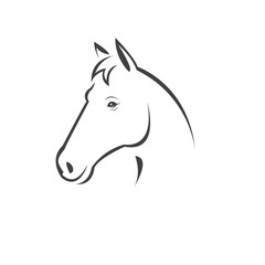 Naklejka premium Vector head of horse black. Mammals. logo. icon. symbol. design. on white background