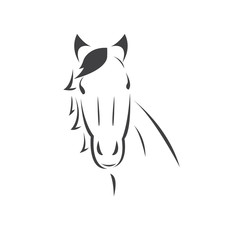 Vector head of horse black. Mammals. logo. icon. symbol. design. on white background