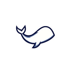 Obraz na płótnie Canvas furious whales logo design