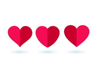 Collection of heart illustrations, Love symbol icon set, love symbol