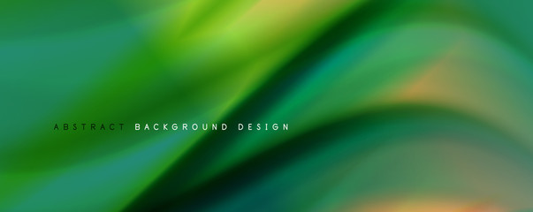 Wave liquid style lines with shadows and light on gradient background