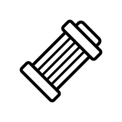 Car oil filter line icon