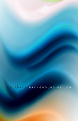 Abstract background - fluid color gradient waves, with dynamic motion line effect. Vector Illustration For Wallpaper, Banner, Background, Card, Book Illustration, landing page