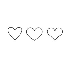 Collection of heart illustrations, Love symbol icon set, love symbol