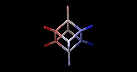 Cubane, C8H8 3D molecule 