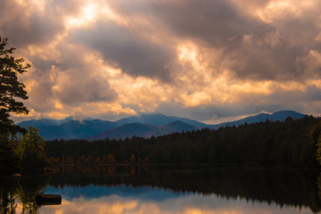 Fototapeta premium sunset over the mountains