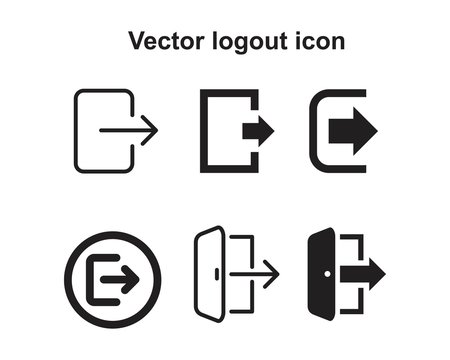 Vector logout Icon template black color editable. log out Icon symbol Flat vector illustration for graphic and web design.