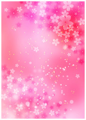 桜_淡いピンク背景