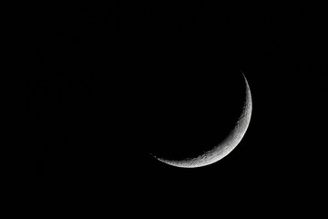 Fototapeta na wymiar first moon crescent