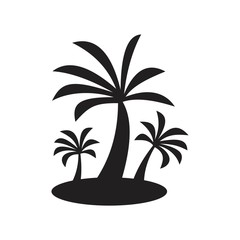 Palm tree Icon template black color editable. Palm tree Icon symbol Flat vector illustration for graphic and web design.