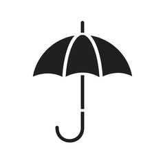 Umbrella Icon template black color editable. Umbrella Icon symbol Flat vector illustration for graphic and web design.