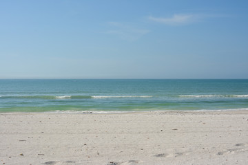 Beautiful Florida beach on the tropical gulf coast. This picture was taken on Longboat Key near Sarasota, Florida.