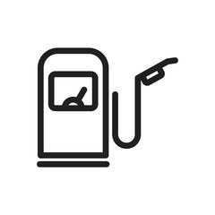 Gas Station Icon template black color editable. Gas Station Icon symbol Flat vector illustration for graphic and web design.