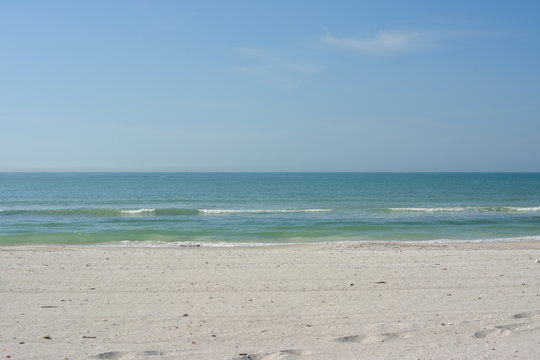 Beautiful Florida beach on the tropical gulf coast. This picture was taken on Longboat Key near Sarasota, Florida.