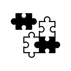 Simple Puzzle Icon Vector Design Template