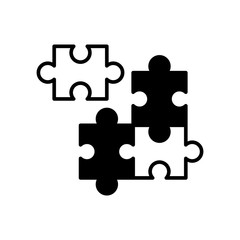Fototapeta premium Simple Puzzle Icon Vector Design Template