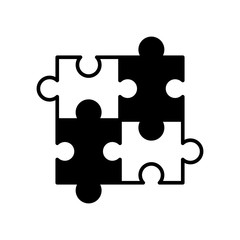 Simple Puzzle Icon Vector Design Template
