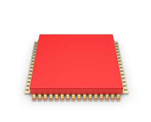 Blank digital computer and mobile chip for branding and mock up. 3d render illustration.