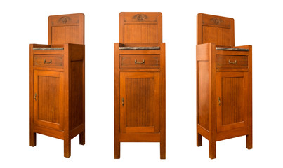 vintage cabinet isolate on white background