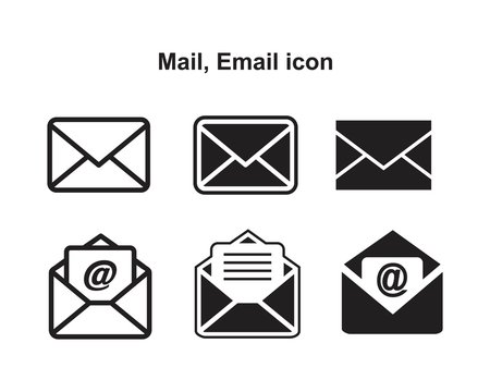 Mail, Email Icon template black color editable. Mail, Email Icon symbol Flat vector illustration for graphic and web design.
